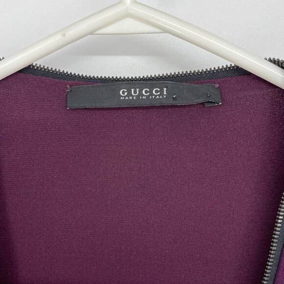 Gucci Purple Zipper cap sleeve sheath mini dress - Picture 7 of 16
